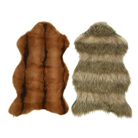 TAPPETO ECOPELLICCIA 2COL ASS